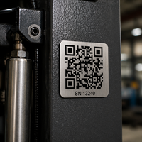 Etiquetas de Identificación para Maquinaria Industrial, Etiquetas de Activos de Aluminio Resistentes a la Corrosión Personalizadas, Placas Metálicas con Código QR para Identificación de Equipos