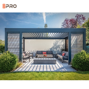 Pérgola de techo de aluminio motorizada personalizada, a prueba de agua, precio - Product Image 1