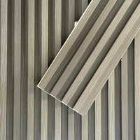 Décoration murale, panneaux muraux, panneaux composites en plastique, revêtement rainuré, panneau acoustique moderne, chambre d'hôtel, plafond, panneaux en bois 3D emboîtables