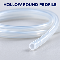 Tube en silicone translucide sur mesure, à paroi mince, flexible et creux, pour pompes péristaltiques et distribution automatique de liquides, OEM ODM