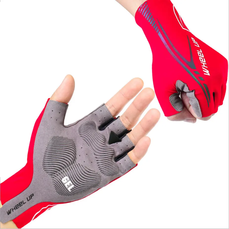 Gants de cyclisme antidérapants, personnalisés, bon marché, pour moto, vtt, vélo de route, vélo, demi-doigt, sport, rembourrés