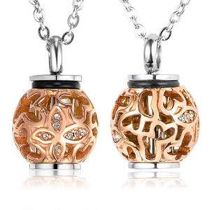 Toptan gül altın kaplama paslanmaz çelik Hollow kelebek külleri Urn kolye kremasyon kolye - Product Image 3