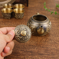Service à thé classique exquis, style vintage de luxe léger, pour la maison, motif Dragon et Phénix, cadeau porte-bonheur, décoration chinoise portable