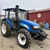 Tracteur agricole d'occasion de haute qualité, 4 roues motrices, 80 CV, moteur Shanghai, NH Farm, 10001-20000 heures d'utilisation