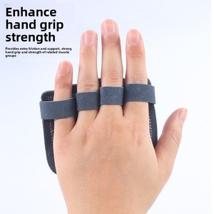 Gants de musculation à 4 doigts – Respirants, antidérapants, absorbant les chocs – Paume en cuir pour haltères, barres, tractions, gym – Hommes - Product Image 4