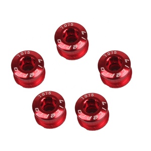 Personnalisé 7075 En alliage D'<span class=keywords><strong>aluminium</strong></span> plaque unique <span class=keywords><strong>escargot</strong></span> pédalier vis Anneau De Chaîne de Vélo Boulon De Roue Route VTT Vélo Disque Vis - Product Image 2