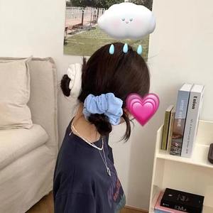 बालों के संबंध तकिया प्लग रस्सी बालों के सहायक उपकरण ठोस रंग के बाल टाई - Product Image 2