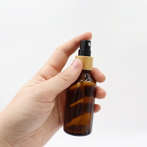 50ml Empty Amber Fine Mist Small <b>Glass</b> <b>Spray</b> <b>Bottles</b> Set for Essential Oils Perfume Cleaning - Product Image 4