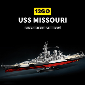 98007 Maquette de porte-avions de guerre USS <span class=keywords><strong>Missouri</strong></span> de la Seconde Guerre mondiale, blocs de construction en plastique ABS à structure multicouche - Product Image 2