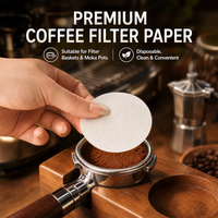 Papier filtre rond plat de 60 mm, certifié écologique, jetable, résistant à la rupture, directement de l'usine, pour machine à café