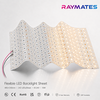 Feuille LED Flexible 242 LED/M 480x240mm Ultra Fine en Papier Blanc pour Panneau de Marbre Rétroéclairé Taille Personnalisée OEM Vente en Gros
