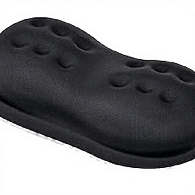 VANKEY Small Ergonomic Memory Foam Mouse Wrist Rest with Non-Slip Base (Black Made in China)