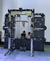 Máquina Smith Multifuncional de Alta Resistencia con Jaula de Potencia y Rack de Sentadillas con Cable Cruzado para Entrenamiento de Fuerza Corporal