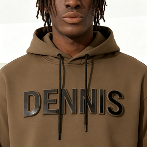 Sweat à capuche surdimensionné en coton de haute qualité avec impression en relief 500 Gsm personnalisé 100% coton 3D en relief pour homme - Product Image 2