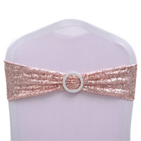 Ceinture de chaise romantique décorative, vente en gros, Spandex, à paillettes, extensible, pour fête de mariage, livraison gratuite