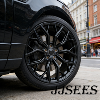 Jantes forgées sur mesure JJS, noires, usinées, multi-branches, en alliage, 18-22 pouces, 5x112 5x120, pour voitures de sport BMW, Audi, Mercedes