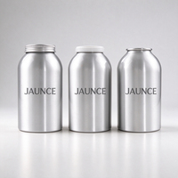 Pot cylindrique en aluminium à épaules rondes avec bouchon à vis et anneau de traction pour le stockage de capsules d'huile de poisson et de médicaments