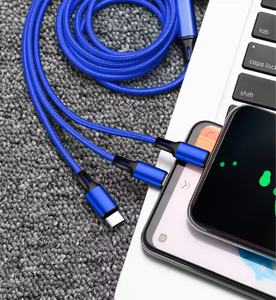 Dữ liệu bền 3-in-1 nhanh USB sạc cáp phổ đa chức năng cho điện thoại di động Type-C Android thiết bị - Product Image 6