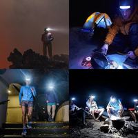 Produit très vendu : 5W haute puissance, étanche IPX6, 90 °   Lampe frontale d'urgence portable à angle réglable pour la pêche de nuit et la randonnée