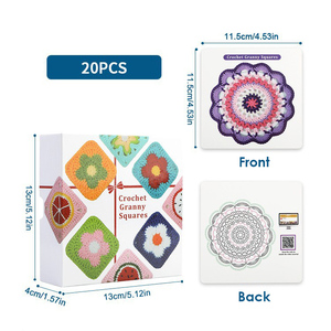 Kit de <span class=keywords><strong>crochet</strong></span> pour débutants, kits de <span class=keywords><strong>crochet</strong></span> carré <span class=keywords><strong>granny</strong></span> pour adultes, tutoriels d'apprentissage du <span class=keywords><strong>crochet</strong></span> pour débutants, kit de tricot - Product Image 2