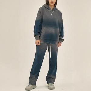 Tùy chỉnh 2025 <span class=keywords><strong>m</strong></span>ùa thu của phụ nữ quá khổ hai <span class=keywords><strong>m</strong></span>ảnh Sweatpants hoodie <span class=keywords><strong>Set</strong></span> 360 grams/<span class=keywords><strong>m</strong></span>² Polyester cotton rắn thường <span class=keywords><strong>m</strong></span>ùa đông axit - Product Image 2