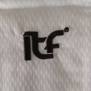 <span class=keywords><strong>Uniforme</strong></span> <span class=keywords><strong>de</strong></span> <span class=keywords><strong>Taekwondo</strong></span> ITF Quteng, Material Acanalado, Cinturón Blanco, Ecológico, Duradero, Transpirable, Unisex, para Entrenamiento - Product Image 4