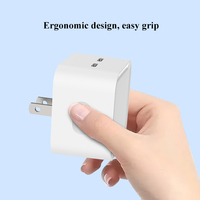 Vente en gros nouveau design 35w double chargeur de téléphone usb-c 2 ports PD chargeur usb à charge rapide pour téléphone apple