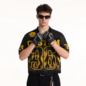 Camiseta de Fútbol con Estampado Gráfico Retro, Impresión Digital Personalizada, Transpirable, de Manga Corta, Estilo Urbano Holgado para Moda Urbana - Product Image 2