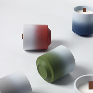 2026 New Arrival Luxury Matte Black White Ceramic Cylinder Candle Jar Empty <b>Lids</b> Home <b>Decor</b> Vessel Holder for Christmas Other - Product Image 4