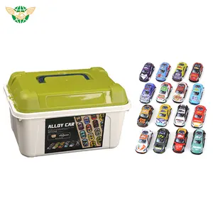 New 70PCS Alloy Pull Back Racing Cars Toys 1/64 Cars Models 47 Styles Of Cars Mixed Portable Storage Box For Kids