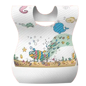 High quality Individual Package waterproof disposable baby bibs for travel visiting camp home