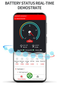 ระบบจัดการแบตเตอรี่อัจฉริยะ (Smart BMS) พร้อมบลูทูธ <span class=keywords><strong>4S</strong></span> 12V 200A สำหรับแบตเตอรี่ Lifepo4 รองรับ <span class=keywords><strong>IOS</strong></span>/Android พร้อมสาย UART / โมดูลบลูทูธในตัว - Product Image 2