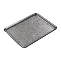 Assiette carrée vintage en acier inoxydable 304, plateau pour café, dim sum, gâteaux, assiette de barbecue vintage, logo personnalisé