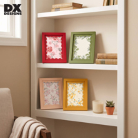 Bingkai Foto Kayu Multi Warna Custom 4x6 5x7 6x8 8x10 Inch A4, Bingkai Foto Bergelombang untuk Meja dan Dinding, Ukuran Custom, Dekorasi
