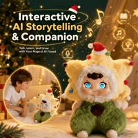 Nouveauté : Jouet en peluche interactif musical électrique AI, renne et bonhomme de neige mignons et doux, pour enfants, cadeau de Noël