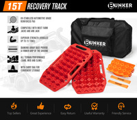 Accessoires de voiture 4x4, BUNKER induct 15T, 4x4, planches de Traction rouges, pistes de récupération de sable