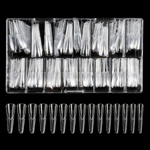 150 Pièces Formes Doubles Transparentes pour Extension Rapide – <span class=keywords><strong>Faux</strong></span> <span class=keywords><strong>Ongles</strong></span> à Presser pour <span class=keywords><strong>Gel</strong></span> UV - Product Image 1