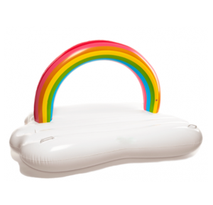 Galleggiante per piscina gigante in PVC da 96 pollici a forma di nuvola arcobaleno con grande effetto arcobaleno ad arco e nuvola galleggiante per feste estive in piscina per bambini - Product Image 1