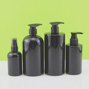 1oz 2oz 3oz 4oz 5oz 6oz 8oz 10oz 16oz 32oz black boston round cylinder PET skincare plastic bottle