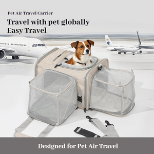 Bolsa de Transporte para Mascotas Expandible, Personalizada, Aprobada por Aerolíneas, Transpirable, Plegable, de Lados Blandos, para Viajes de Perros y Gatos - Product Image 3