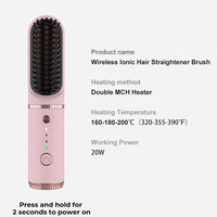 Brosse lissante sans fil professionnelle à plasma USB OEM ODM pour barbe