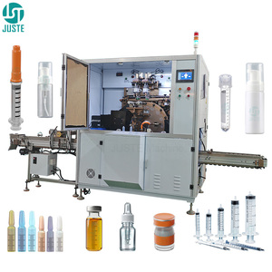 Máquina de serigrafía de dos colores para botellas de vidrio, tubos blandos y cosméticos, con secador de pintura UV - Product Image 1
