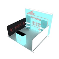 Stand d'exposition portable 10x10 Pop-up sans outil avec toile SEG rétroéclairée par LED pour salon professionnel