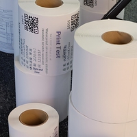 Kertas Label Termal Tahan Air 3-in-1 Stiker E-Pos 100/80/60/50/40/30/20 mm Perekat Diri Tanpa Inti Bentuk Persegi Panjang Dikemas dalam Gulungan