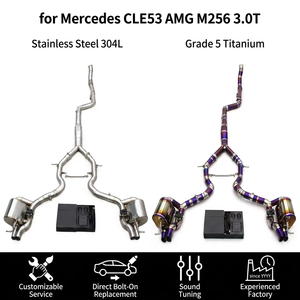 Escape Trasero de Fábrica SUS304L/Titanio para Mercedes CLE53 AMG M256 3.0T, Pulido a Espejo, Reemplazo Directo con Fijación por Tornillos - Product Image 1