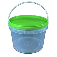 Seau à fruits en plastique en gros d'usine seau de qualité alimentaire seau d'emballage en plastique pp réutilisable personnalisé avec couvercle