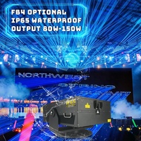 Projecteur laser RGB extérieur étanche IP65 80W 25kpps pour effets ciel et bâtiments