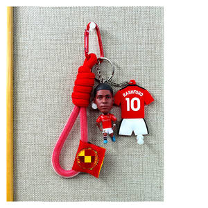 Souvenir de supporter de football Argentine Portugal Star Doll Jersey Porte-clés Ensemble de trois pièces Lanière Ronaldo Neymar Pendentif Décoration - Product Image 2
