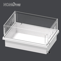 Rectangle détachable Blanc PP En Plastique De Bureau Aquarium Tortue Réservoir Habitat