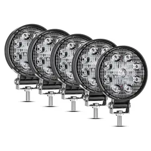 Commercio all'ingrosso della fabbrica 4 pollici 9LED 27W luce da lavoro rotonda faretto per fuoristrada Jeep 4 x4utv auto barca